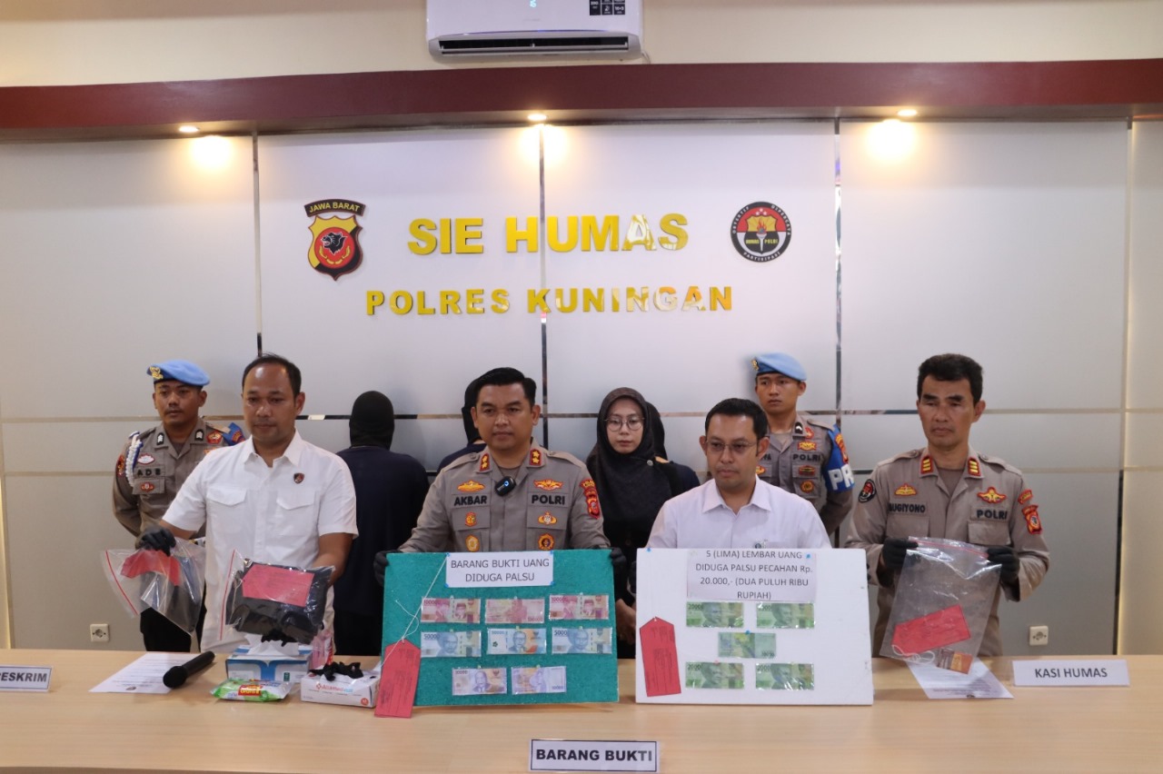 Polres Kuningan Ungkap Peredaran Uang Palsu